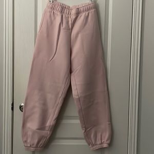 aritzia pink cozy af mega sweatpants, size 2xs